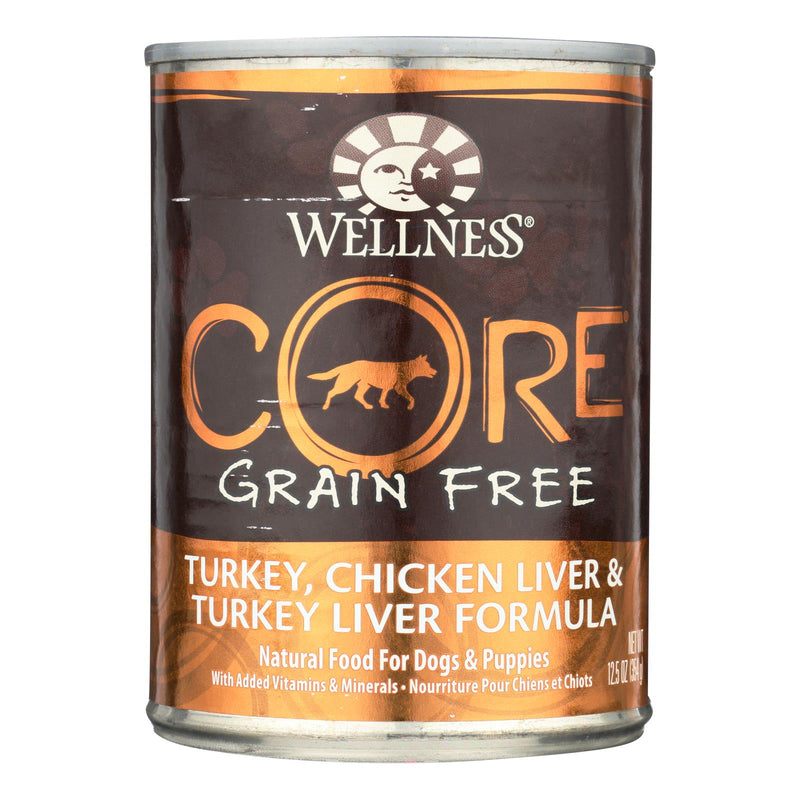 Wellness Pet Products Dog Food - Gain Free - Turkey And Chicken With Liver - Case Of 12 - 12.5 Oz. Default Title