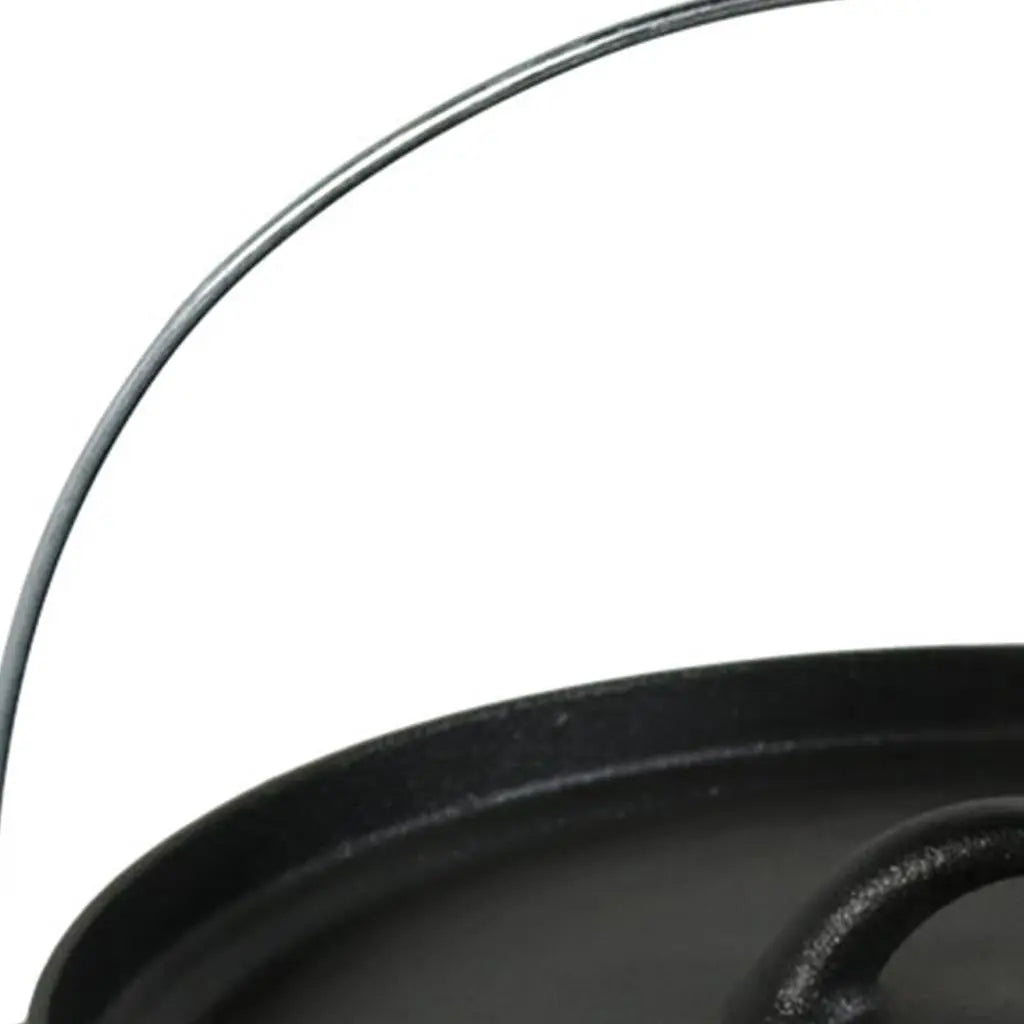 12" Black Cast Iron Dutch Oven Stock Pot Homeroots Kitchen & Dining