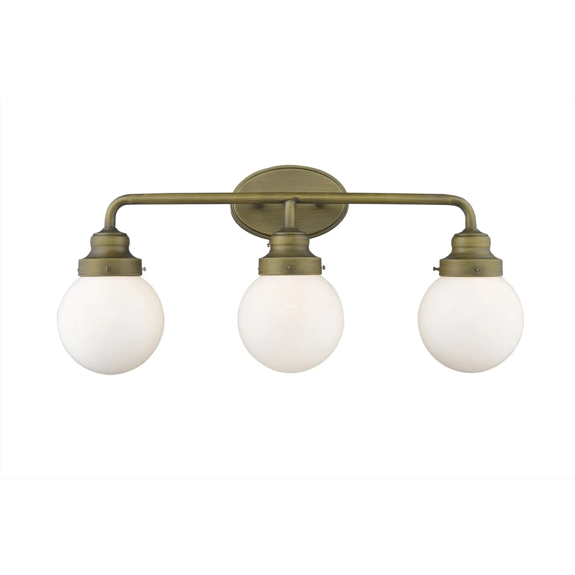 12" Brass And White Metal and Glass Vanity Flush Mounted Sconce Homeroots Lighting