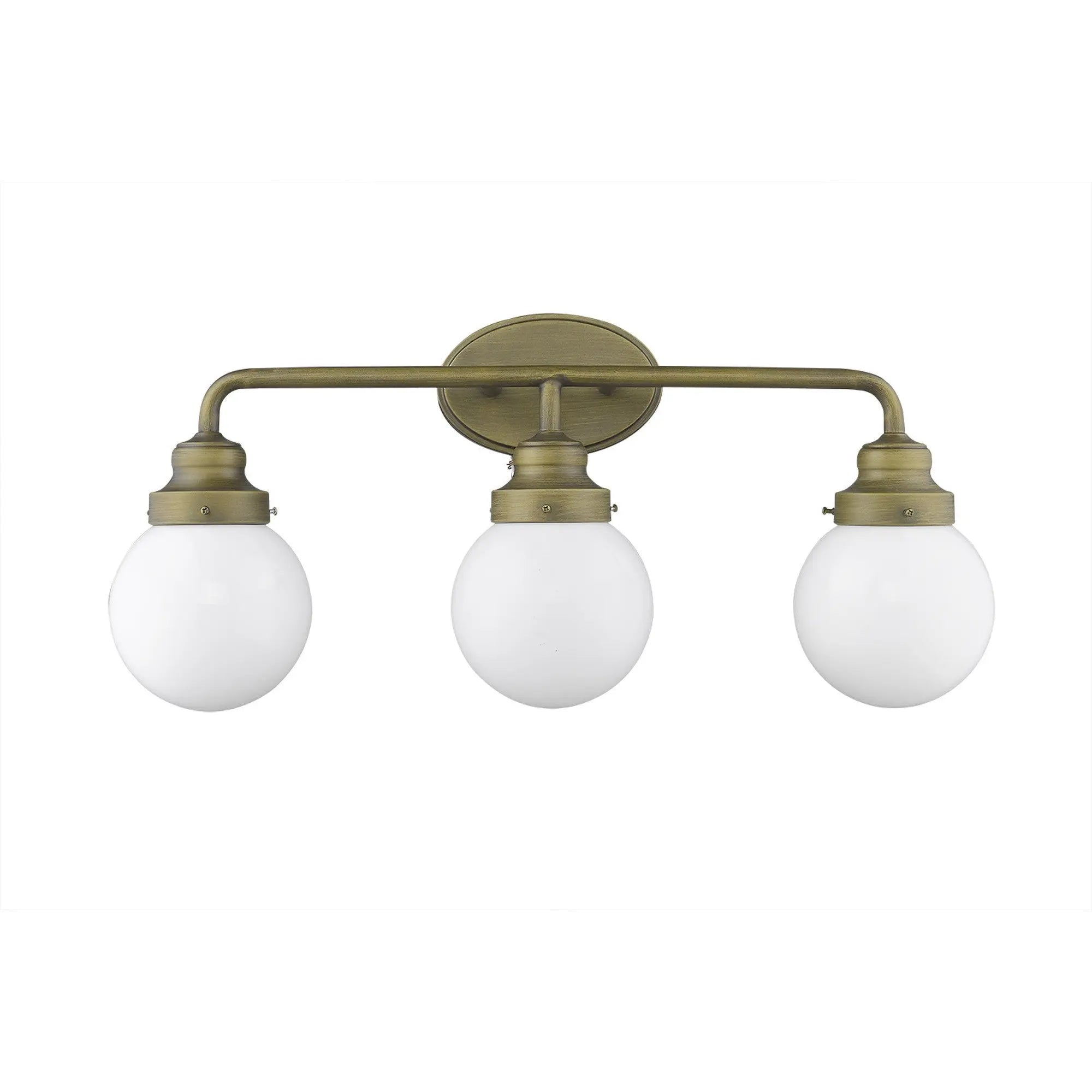 12" Brass And White Metal and Glass Vanity Flush Mounted Sconce Homeroots Lighting