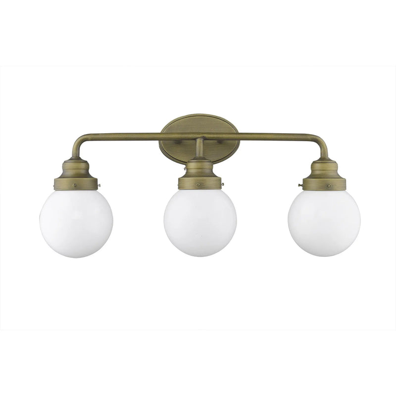 12" Brass And White Metal and Glass Vanity Flush Mounted Sconce Homeroots Lighting