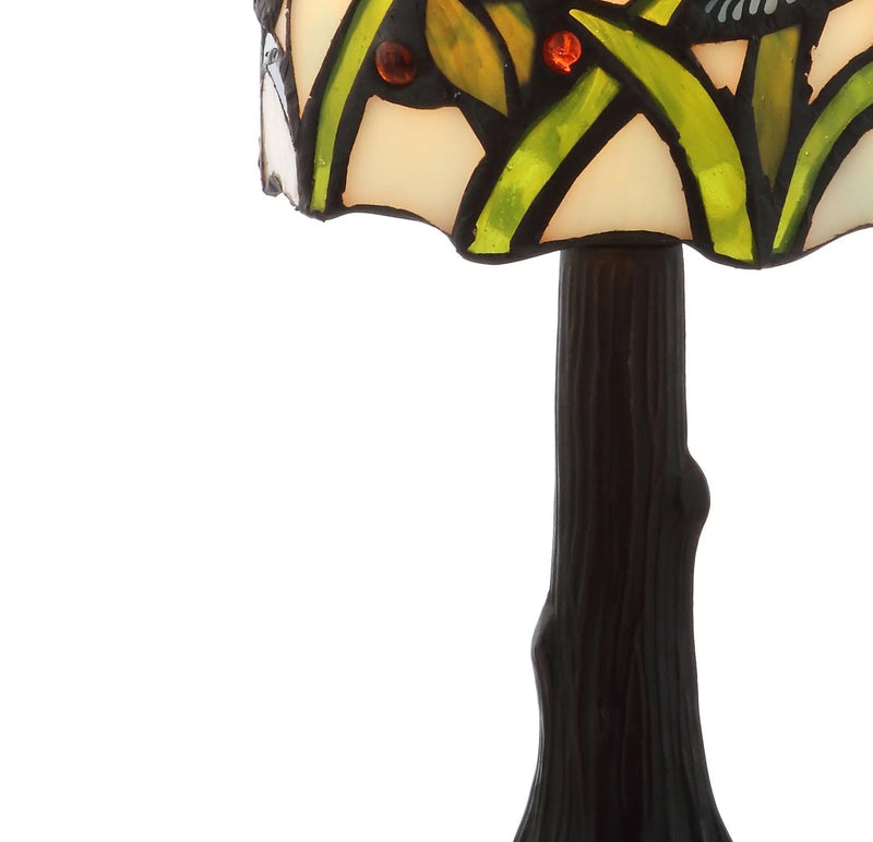 12" Bronze Birds Novelty Tiffany Lamp With Bell Shade Homeroots Lighting