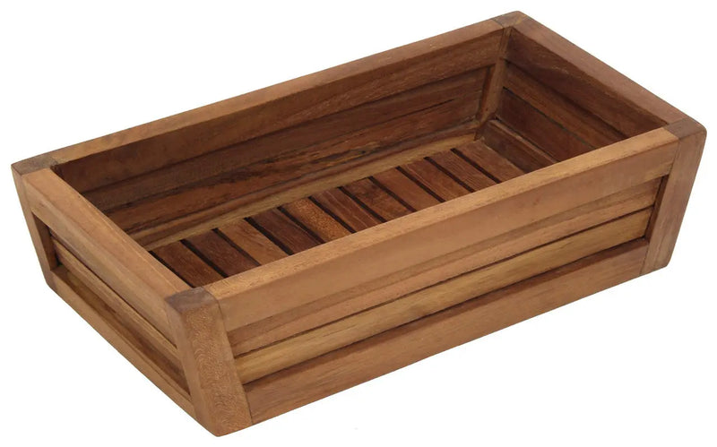 12" Brown Solid Wood Organizing Box Homeroots Office