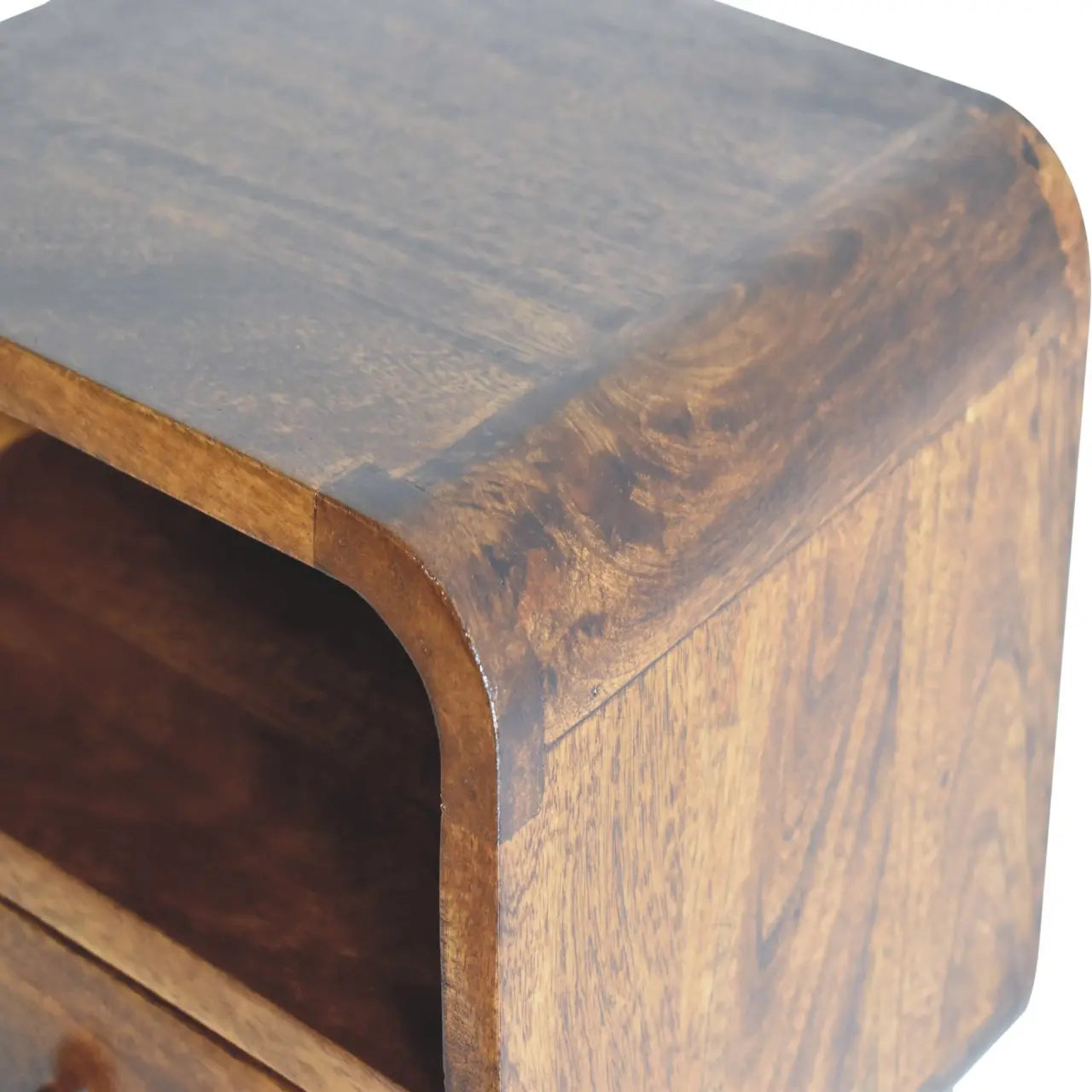 12" Brown Solid Wood Square One Drawer Floating Nightstand Homeroots Bed & Bath