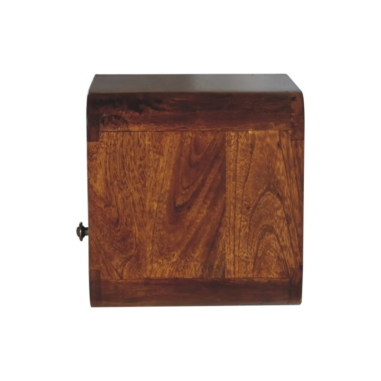 12" Brown Solid Wood Square One Drawer Floating Nightstand Homeroots Bed & Bath