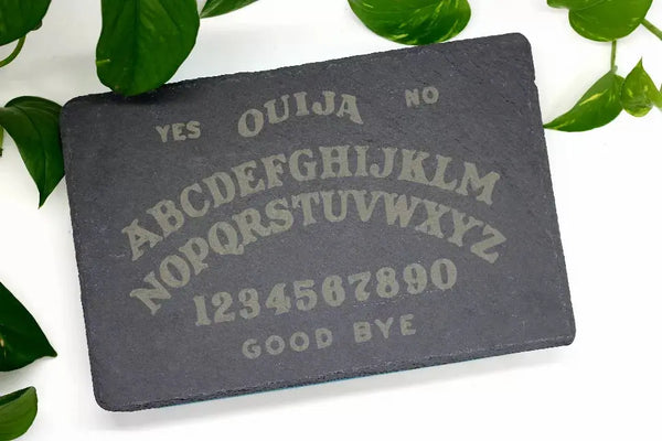 12" Engraved Slate Ouija Board Trivet Three Witches