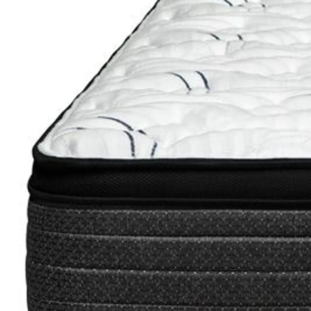 12" Full XL Foam Plush Euro Top Hybrid Mattress Homeroots Bed & Bath