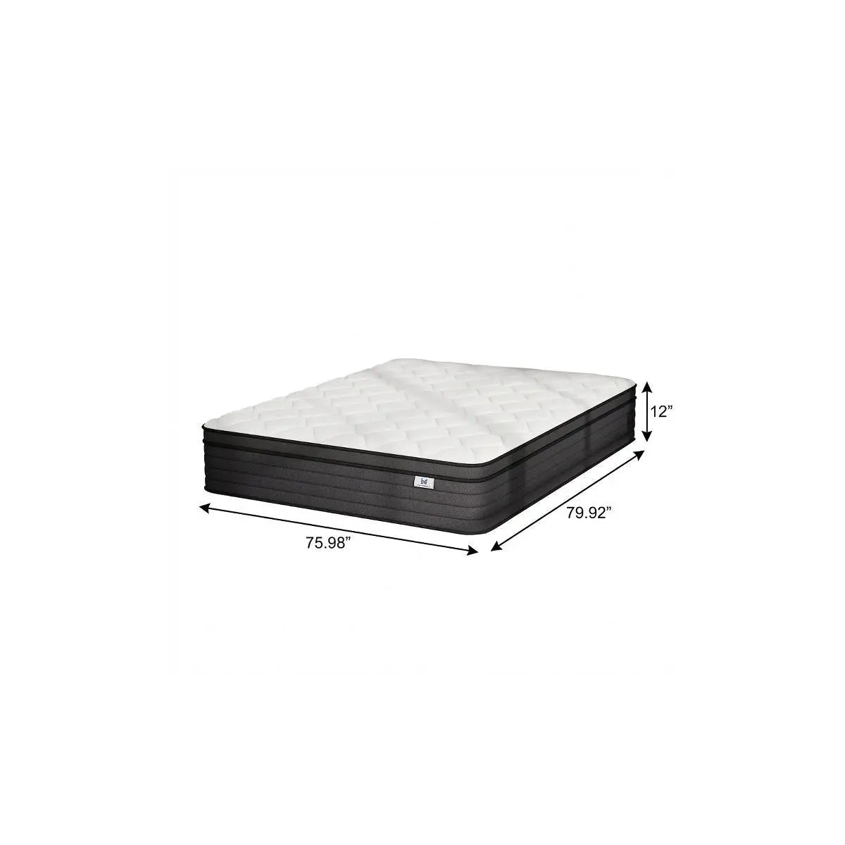 12" King Foam Hybrid Mattress Homeroots Bed & Bath