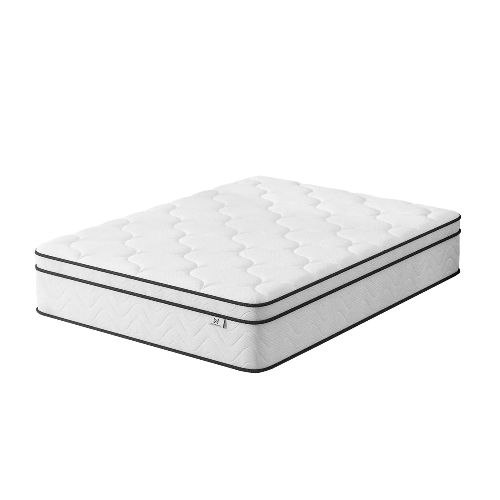 12" King Gel Memory Foam Medium Chevron Hybrid Mattress Homeroots Bed & Bath