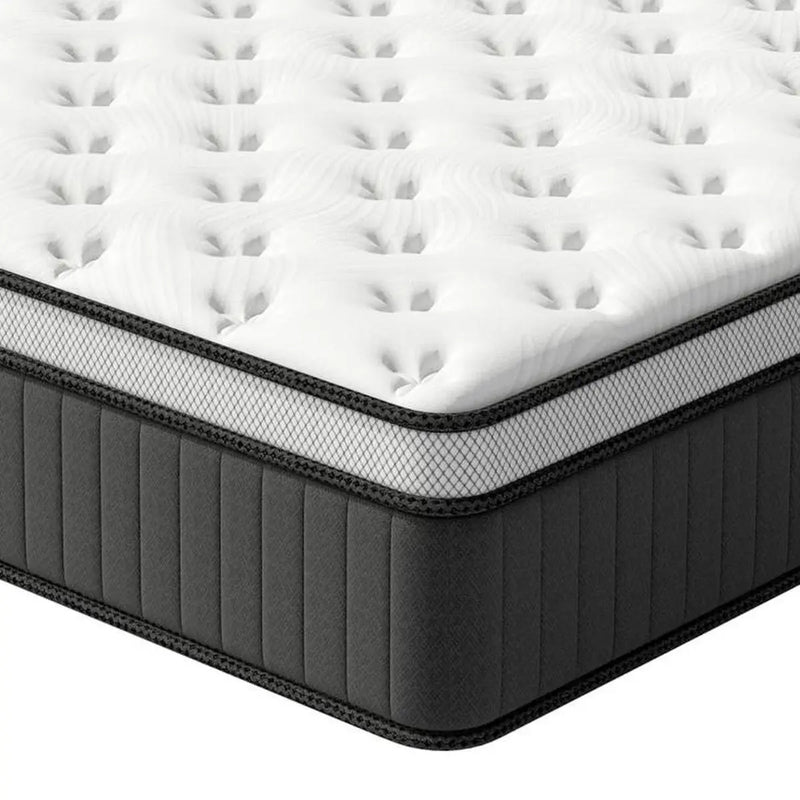 12" King Memory Foam Medium Euro Top Hybrid Mattress Homeroots Bed & Bath