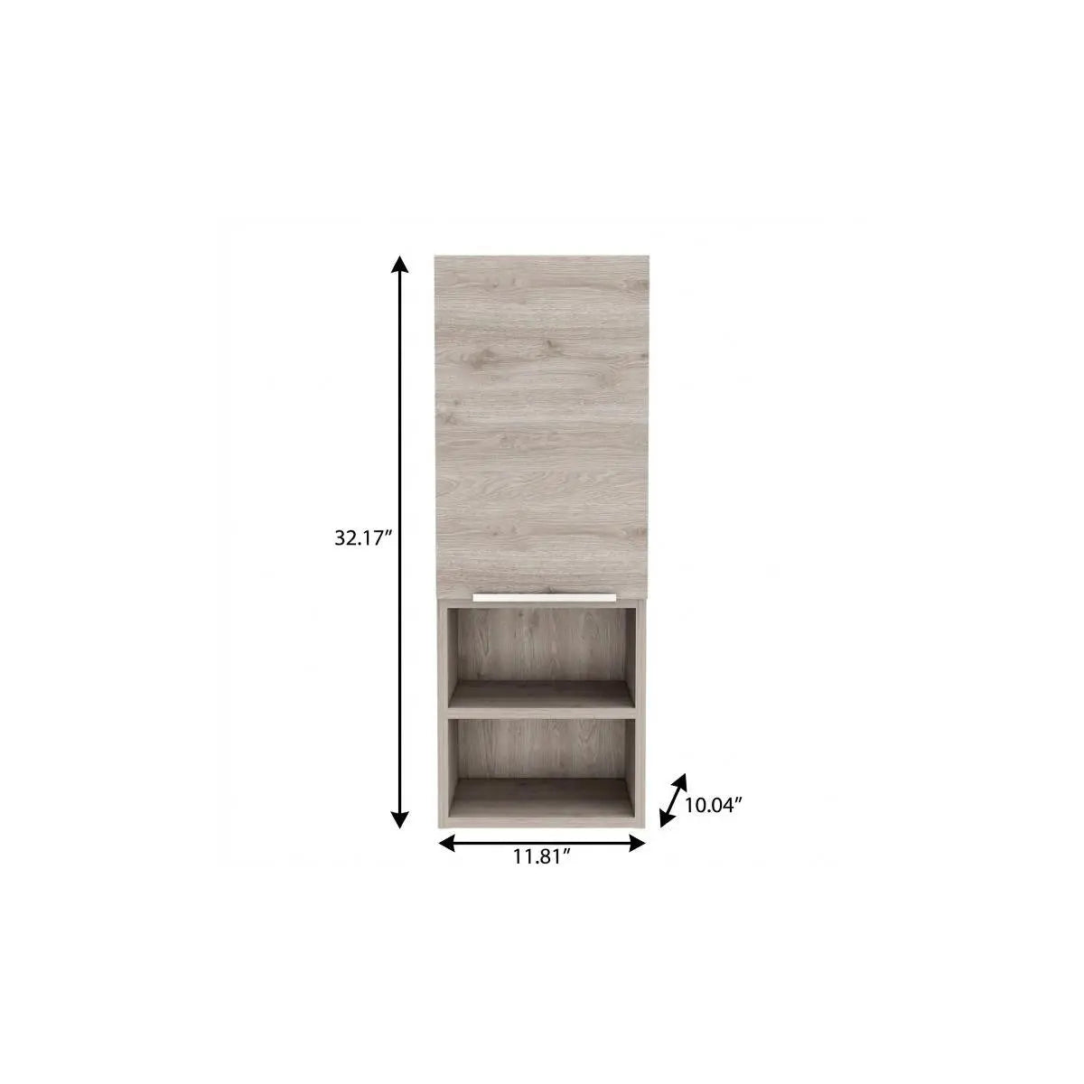 12" Light Gray Wood Floating Single Door Bathroom Vanity Homeroots Kitchen & Dining