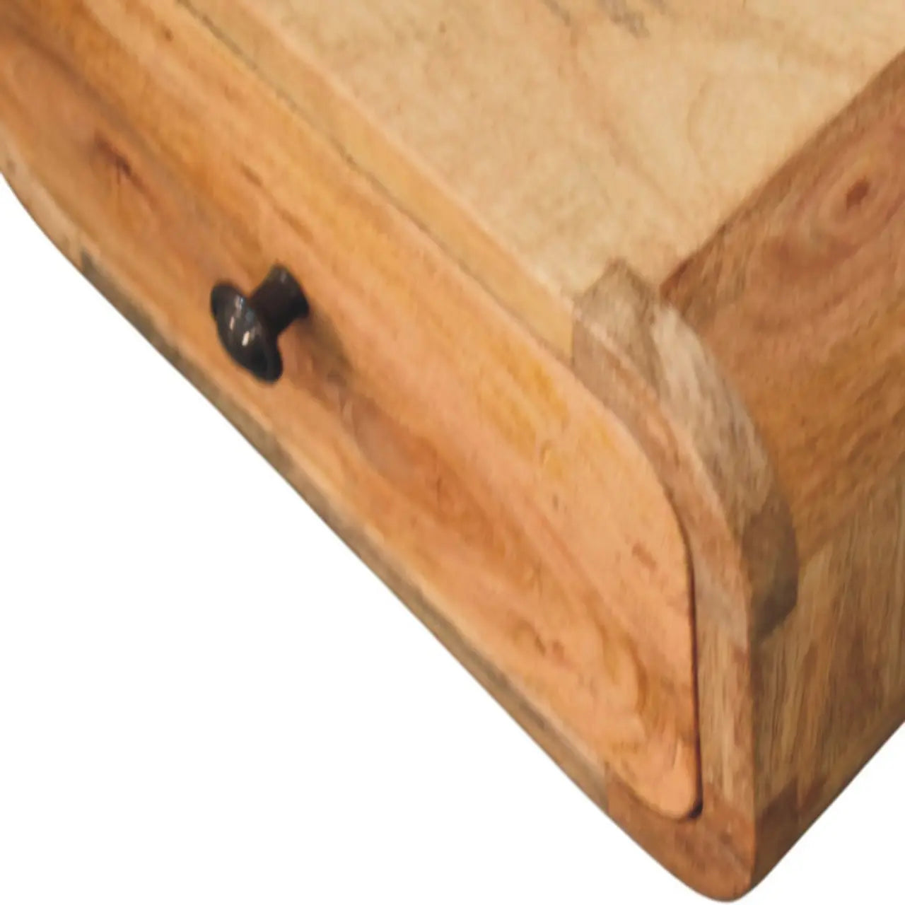 12" Oak Solid Wood One Drawer Floating Nightstand Homeroots Bed & Bath
