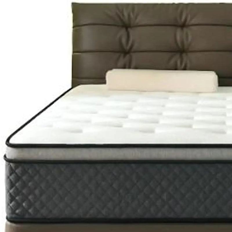 12" Queen Foam Medium Hybrid Mattress Homeroots Bed & Bath