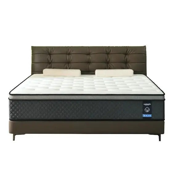 12" Queen Foam Medium Hybrid Mattress Homeroots Bed & Bath