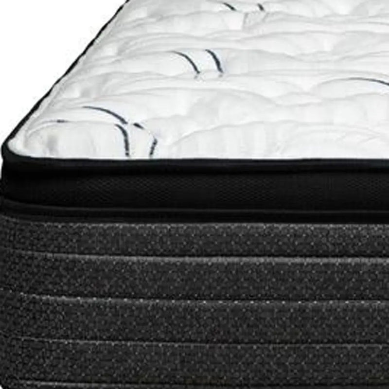 12" Queen Foam Plush Euro Top Hybrid Mattress Homeroots Bed & Bath