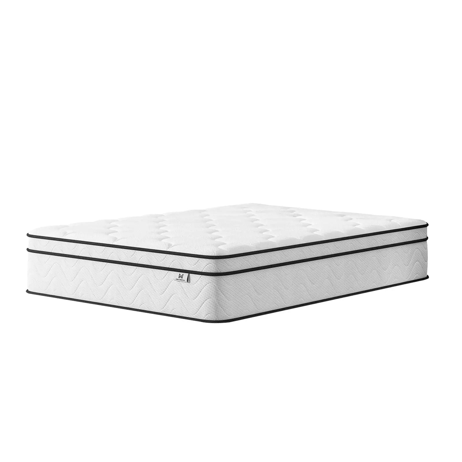 12" Queen Gel Memory Foam Medium Chevron Hybrid Mattress Homeroots Bed & Bath