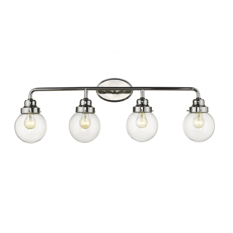 12" Silver And Clear Metal and Glass Vanity Flush Mounted Sconce Homeroots Lighting