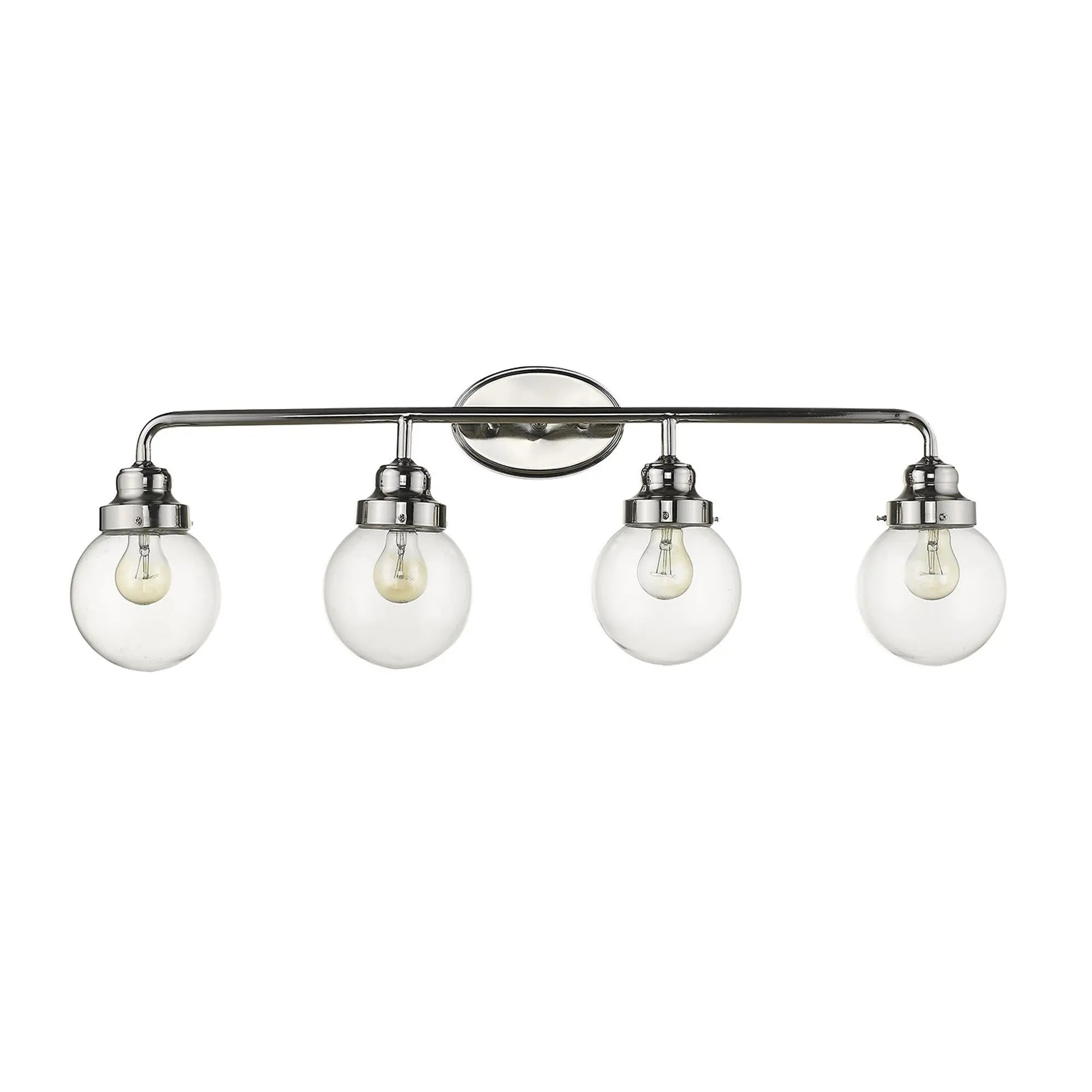 12" Silver And Clear Metal and Glass Vanity Flush Mounted Sconce Homeroots Lighting
