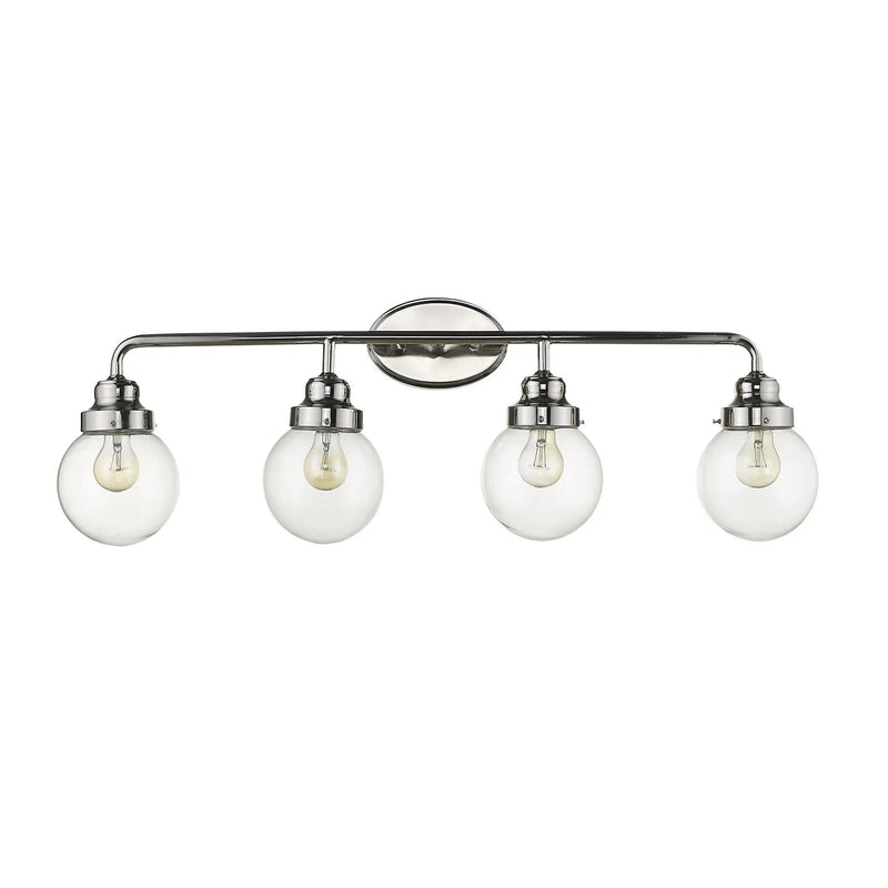 12" Silver And Clear Metal and Glass Vanity Flush Mounted Sconce Homeroots Lighting