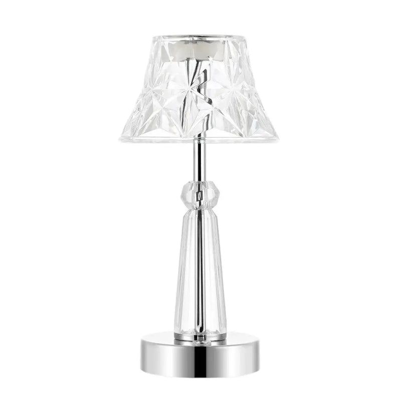 12" Silver Novelty USB Table Lamp With Empire Shade Homeroots Lighting