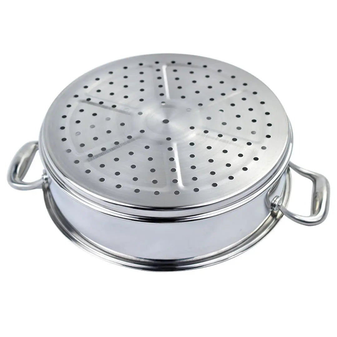 12" Silver Stainless Steel Food Steamer Homeroots Kitchen & Dining