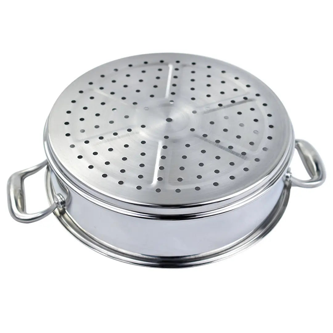 12" Silver Stainless Steel Food Steamer Homeroots Kitchen & Dining