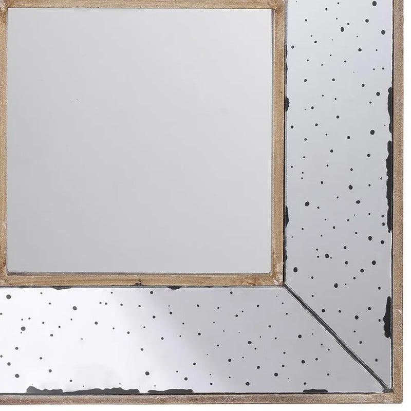 12" Square Wall Mounted Vintage Style Glass Frame Accent Mirror Homeroots Bed & Bath