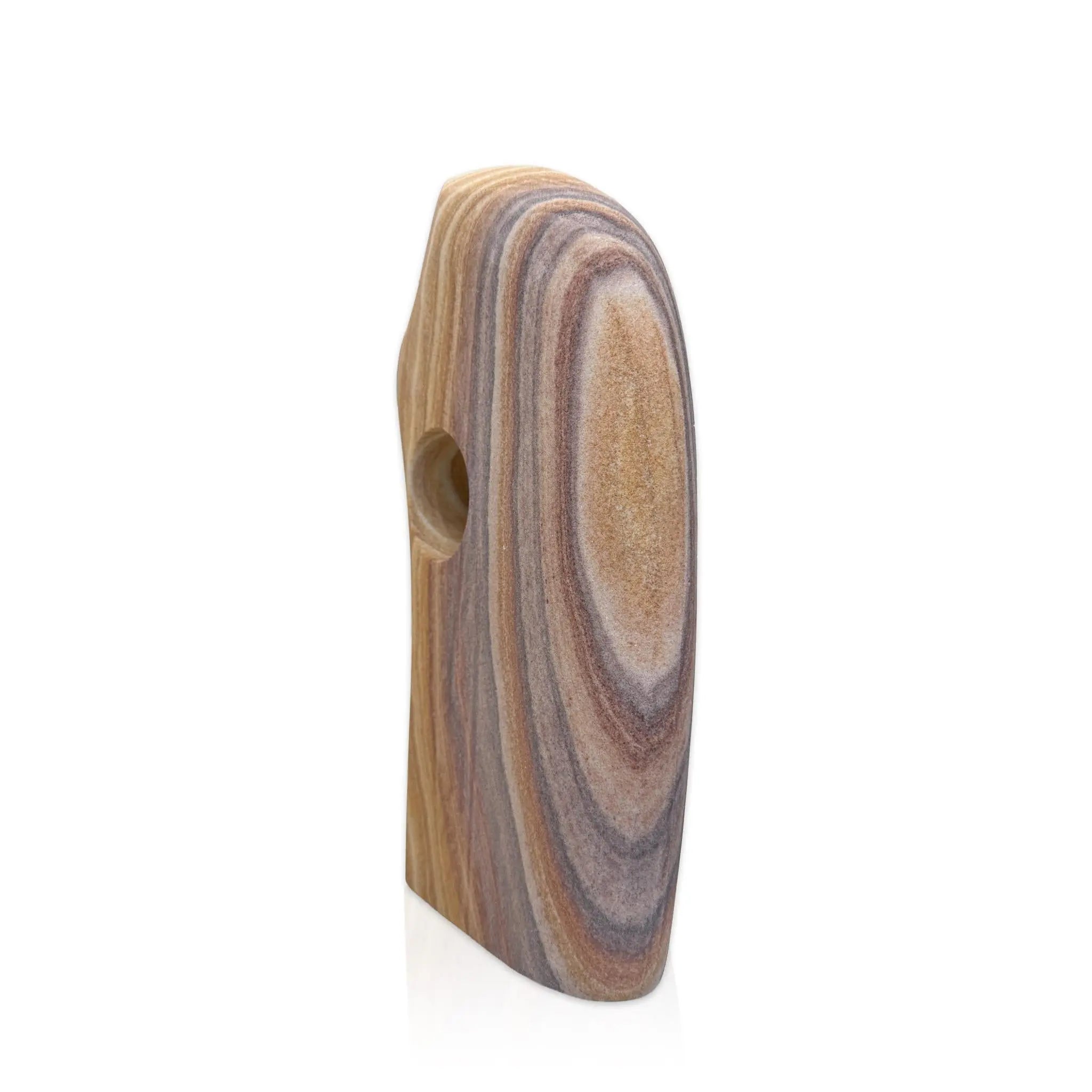 12" Taupe Stone Tabletop Sculpture Homeroots Home Decor