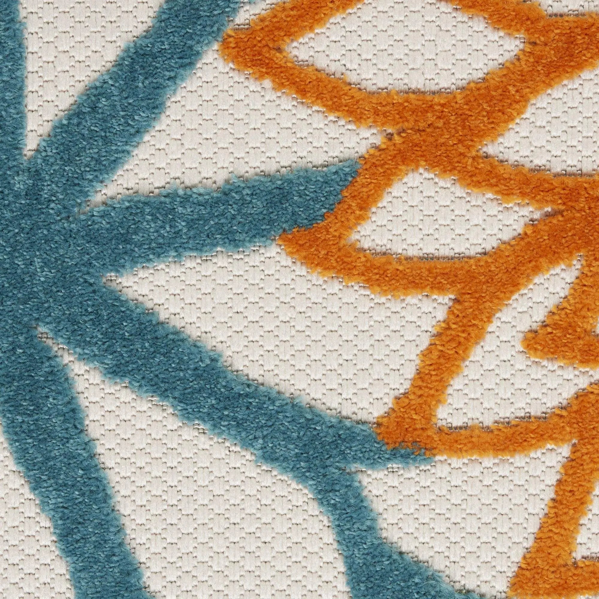 12' Turquoise Indoor Outdoor Runner Rug - GreatEagleInc