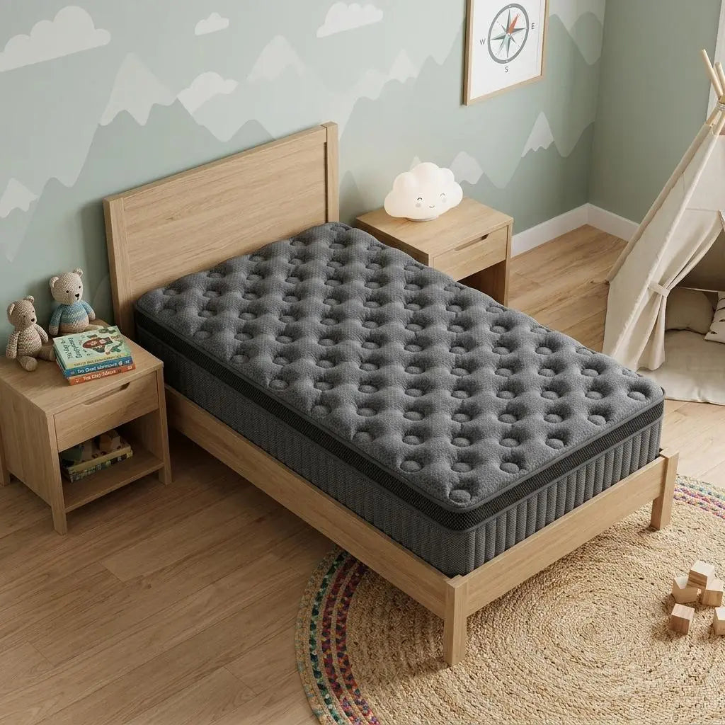 12" Twin Lumbar Support Memory Foam Hybrid Mattress Homeroots Bed & Bath