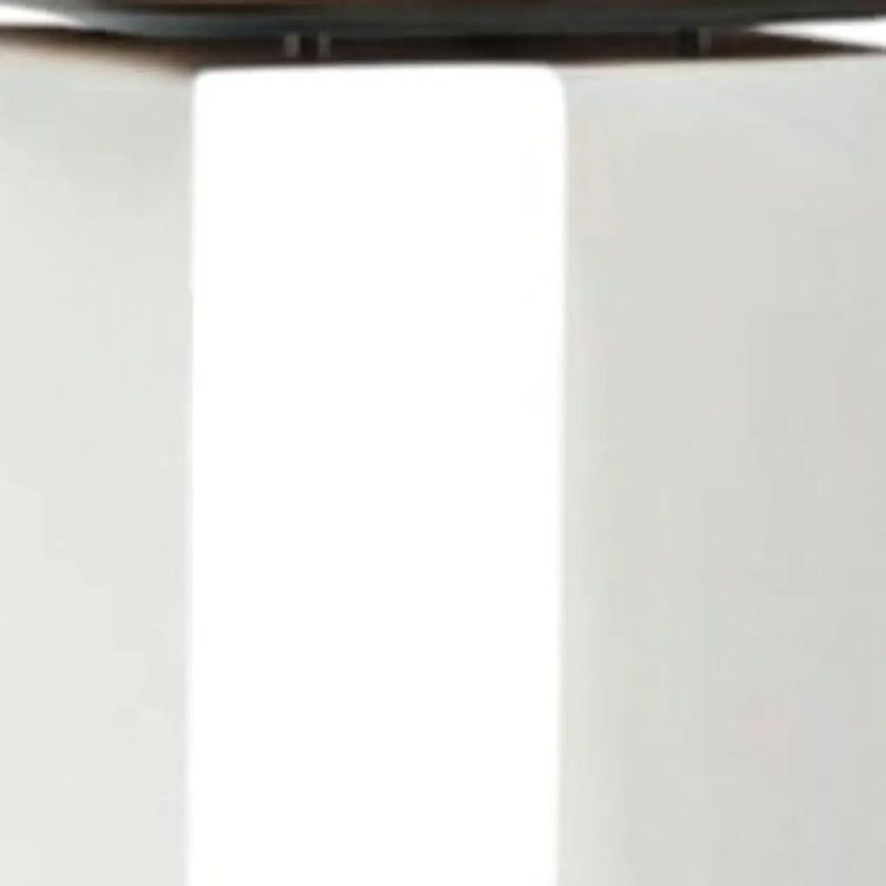 12" White And Brown Aluminum And Heavy Duty Resin Outdoor Side Table Homeroots Outdoor