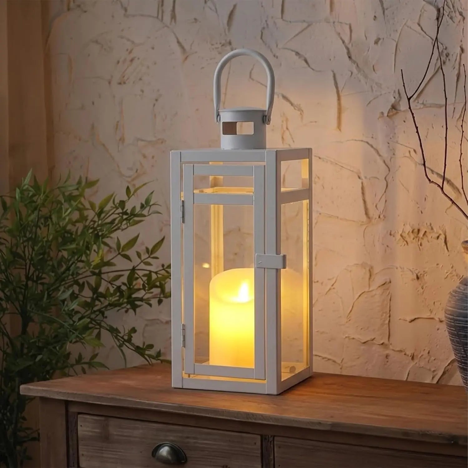 12" White Glass Floor Candelabra Candle Holder Homeroots Home Decor
