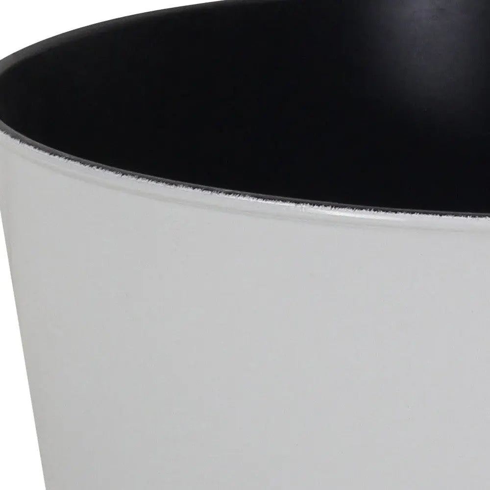 12" White Recycled Plastic Indoor Outdoor Round Pot Planter Homeroots Outdoor