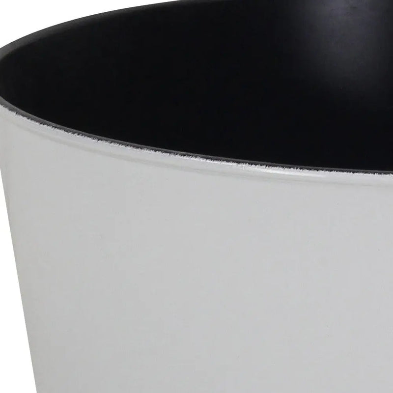 12" White Recycled Plastic Indoor Outdoor Round Pot Planter Homeroots Outdoor