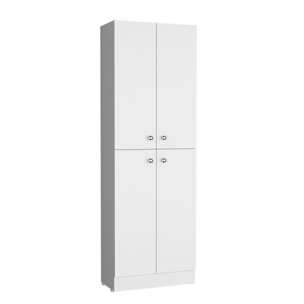 12" White Wood Pantry Or Storage Closet Homeroots Kitchen & Dining