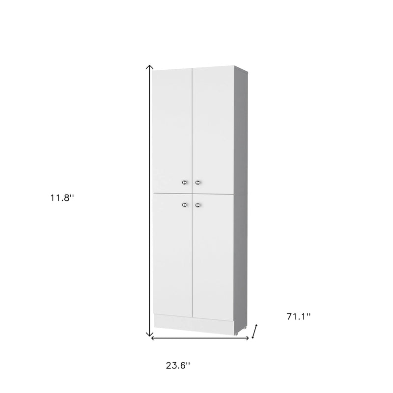 12" White Wood Pantry Or Storage Closet Homeroots Kitchen & Dining