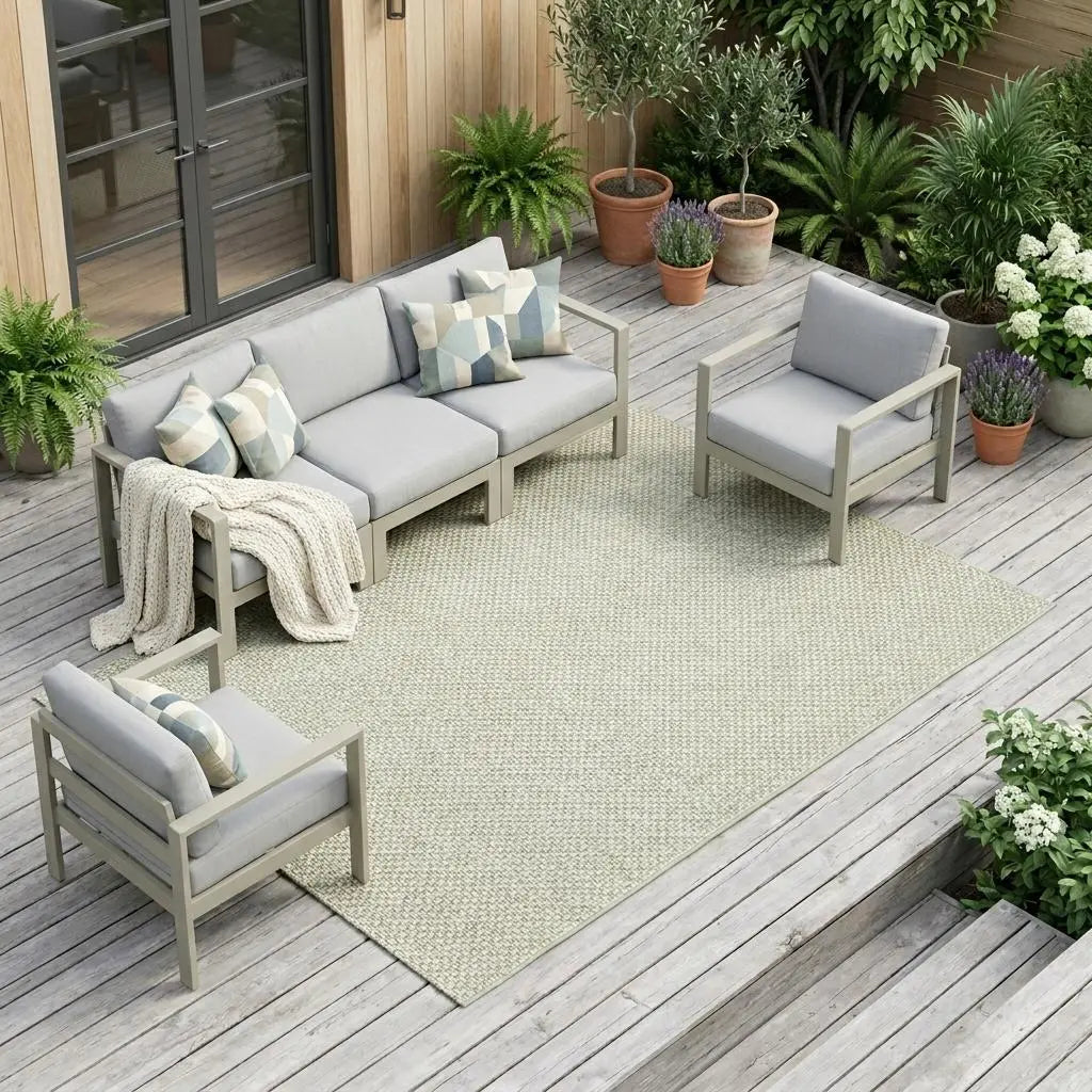 12' X 15' Beige Indoor Outdoor Area Rug Homeroots Outdoor
