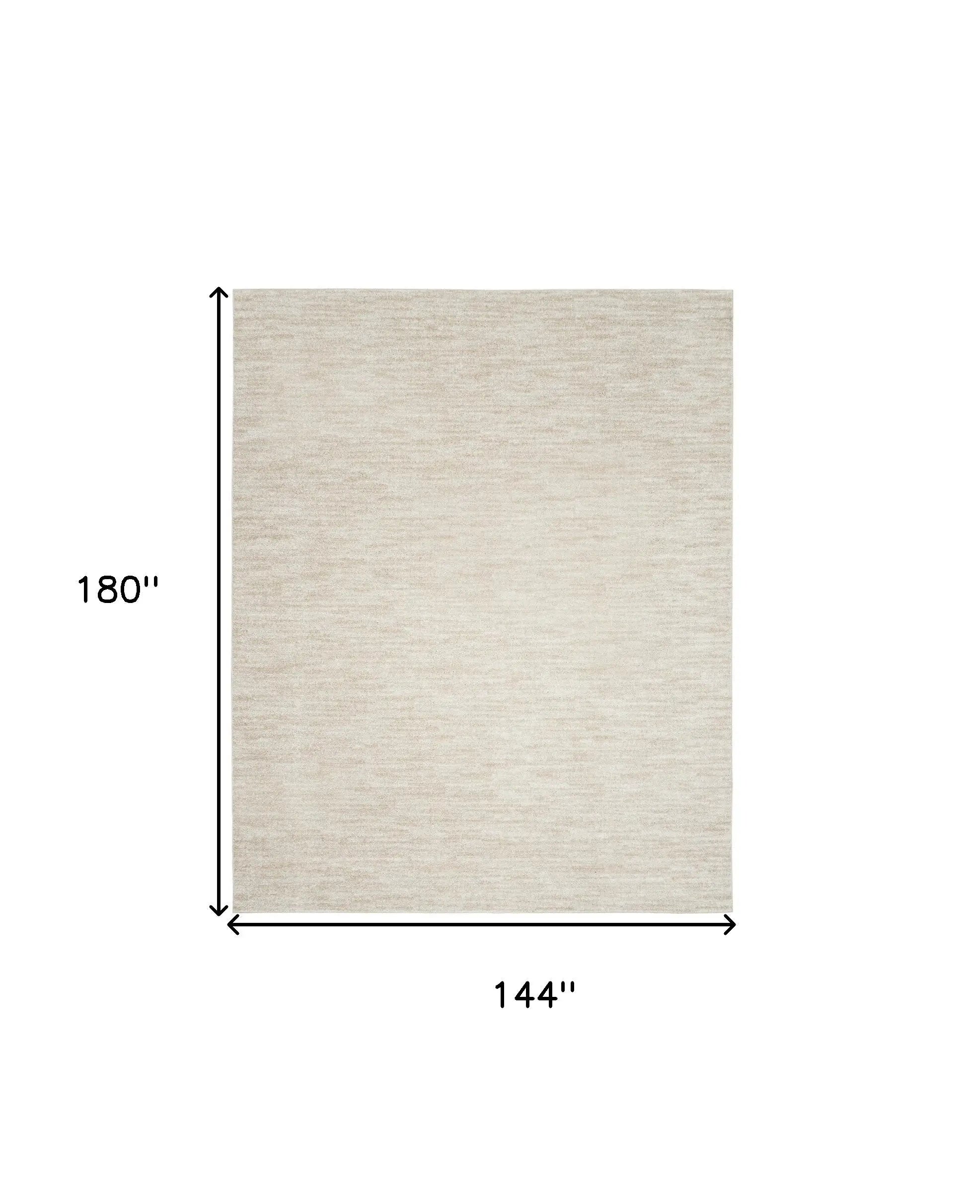 12' X 15' Beige and Ivory Indoor Outdoor Area Rug Homeroots Outdoor