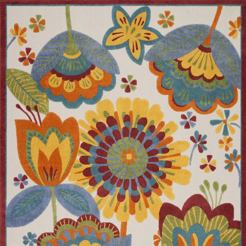12' X 15' Blue And Yellow Indoor Outdoor Area Rug - GreatEagleInc