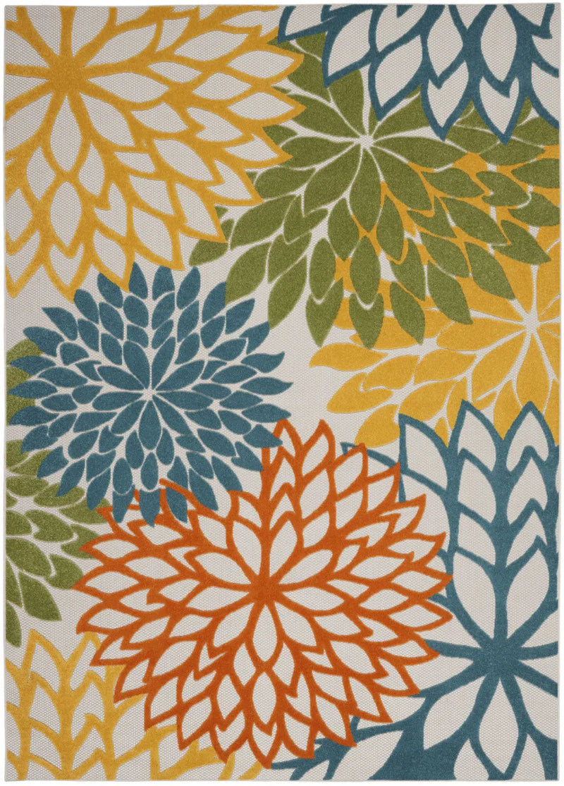 12' X 15' Blue And Yellow Indoor Outdoor Area Rug Homeroots Outdoor