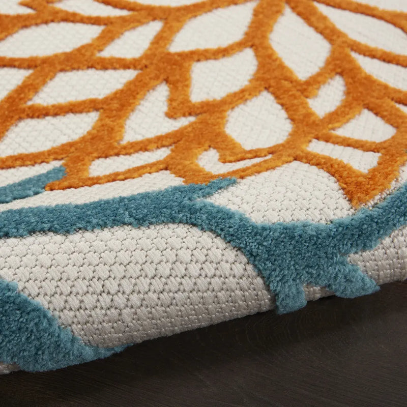 12' X 15' Blue And Yellow Indoor Outdoor Area Rug Homeroots Outdoor