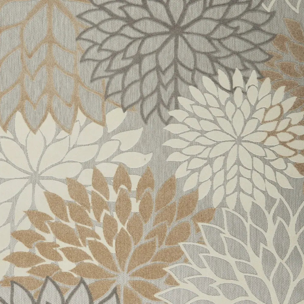 12' X 15' Gray And Ivory Indoor Outdoor Area Rug Homeroots Outdoor