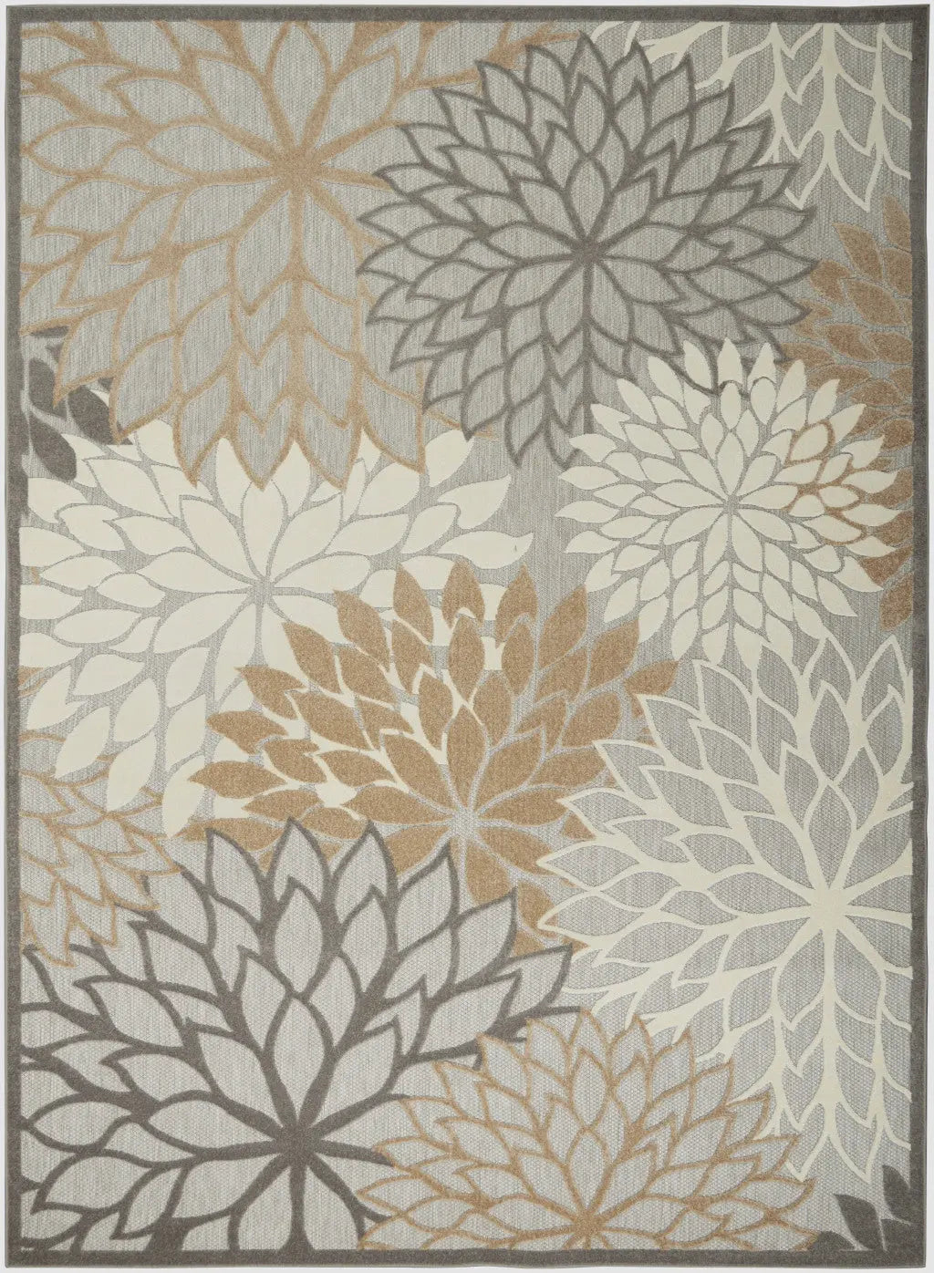 12' X 15' Gray And Ivory Indoor Outdoor Area Rug Homeroots Outdoor