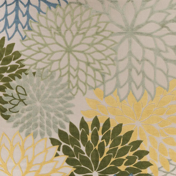 12' X 15' Green Blue Yellow And Dark Green Floral Indoor Outdoor Area Rug Homeroots Outdoor