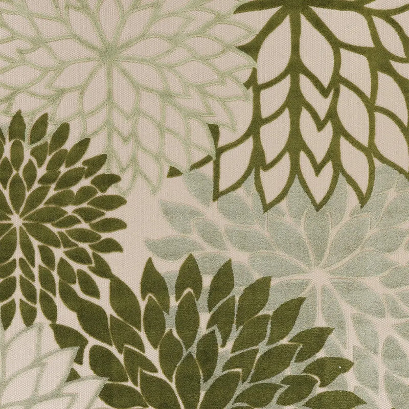 12' X 15' Ivory And Green Floral Indoor Outdoor Area Rug Homeroots Outdoor