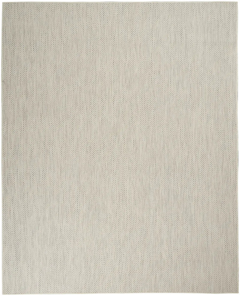 12' X 15' Ivory And Silver Geometric Indoor Outdoor Area Rug Homeroots Outdoor