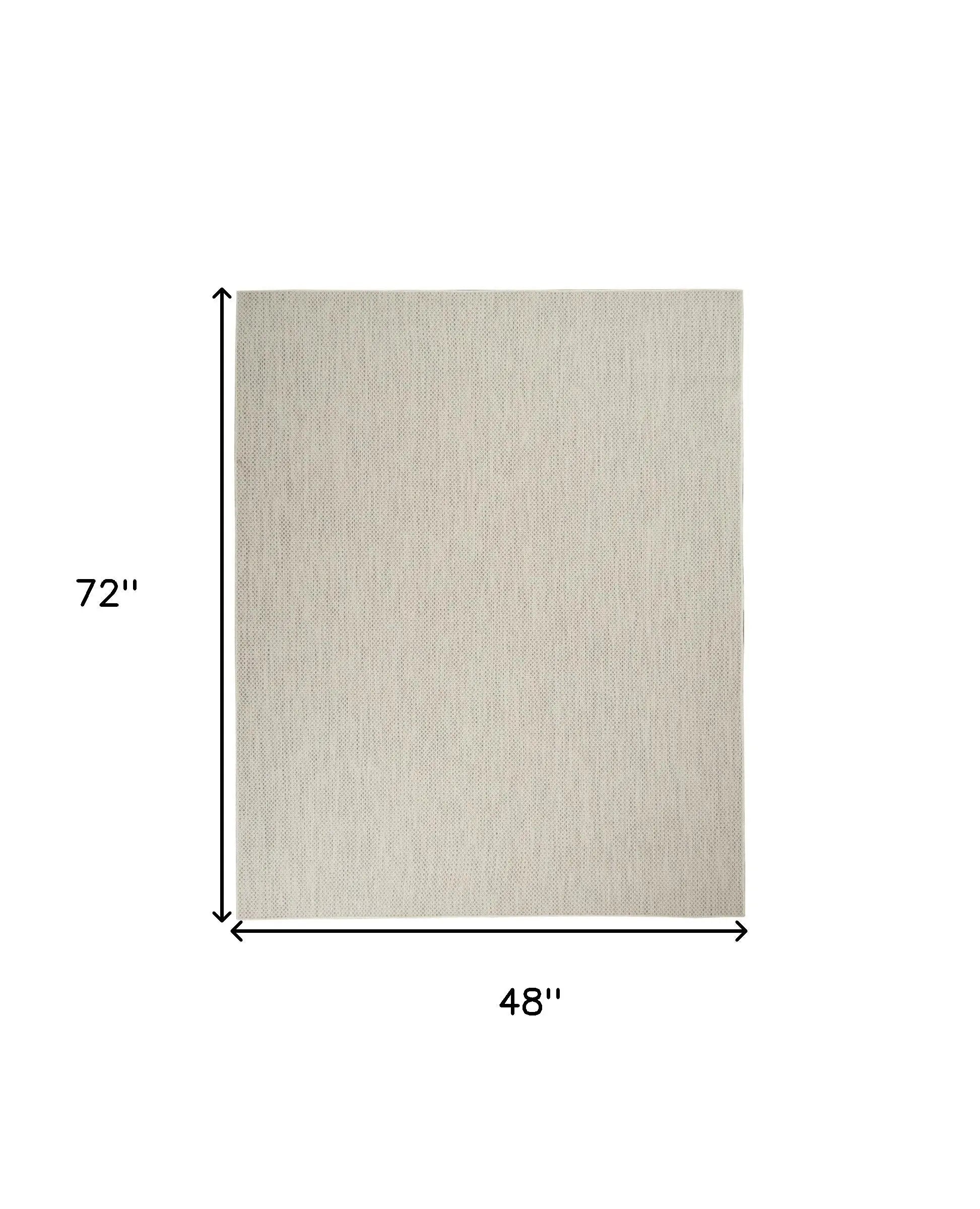 12' X 15' Ivory And Silver Geometric Indoor Outdoor Area Rug Homeroots Outdoor