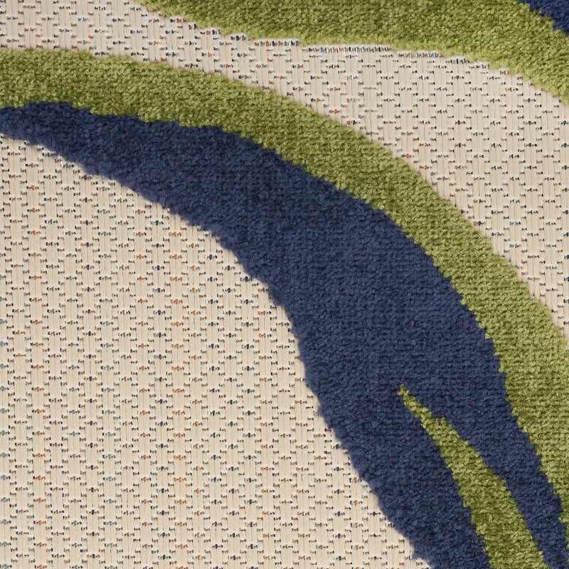12' X 15' Ivory Blue And Orange Floral Indoor Outdoor Area Rug Homeroots Outdoor