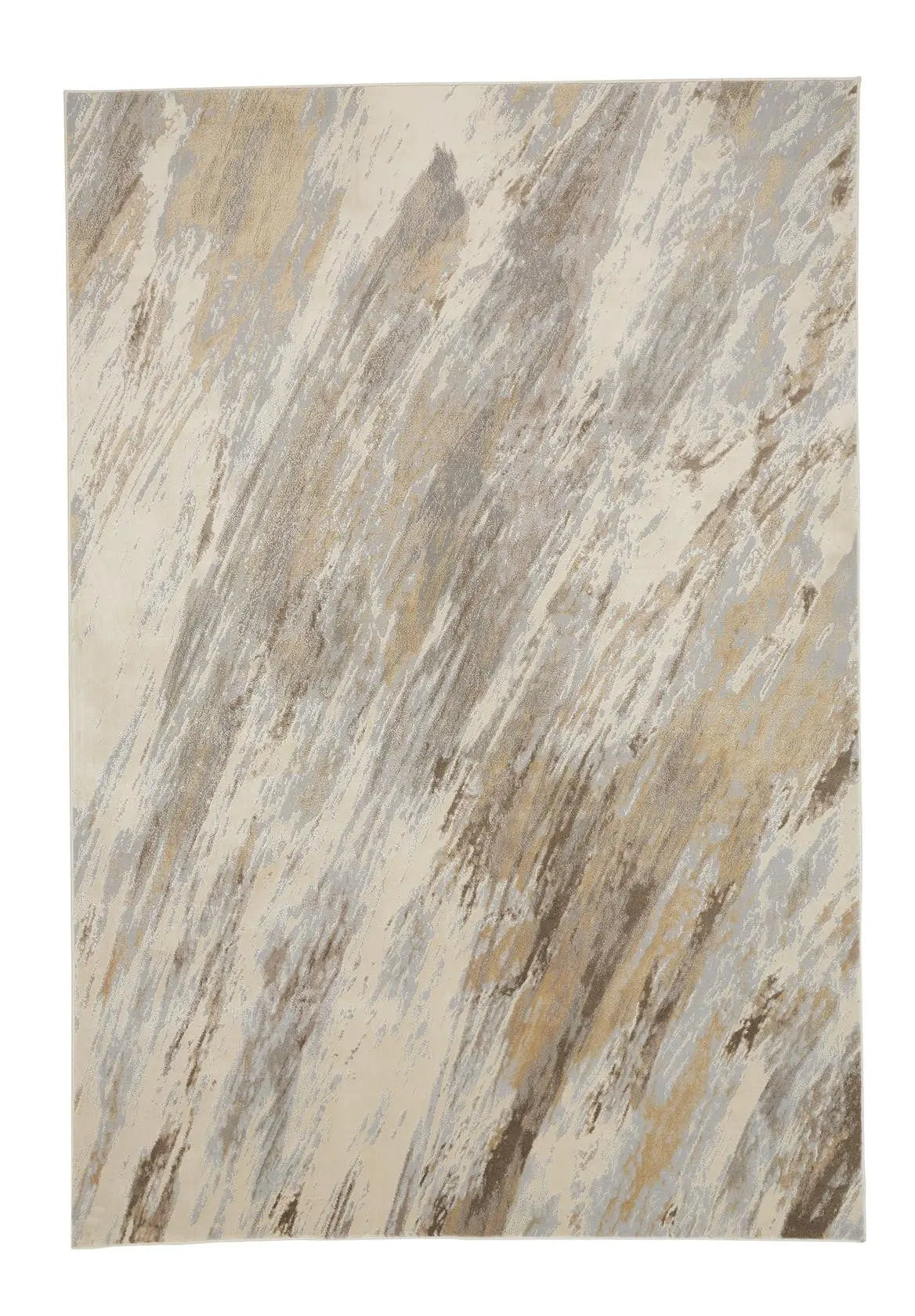 12' X 15' Ivory Tan And Brown Abstract Area Rug Homeroots Home Decor