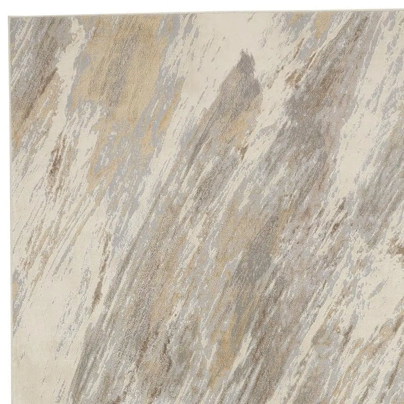 12' X 15' Ivory Tan And Brown Abstract Area Rug Homeroots Home Decor
